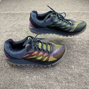 Merrell Antora Trail Running Shoes Womens 8.5 Multi Rainbow Vibram Q FORM 2